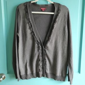 🔥B2G1 Feminine Nerdy Grey Cardigan Cotton & Woo